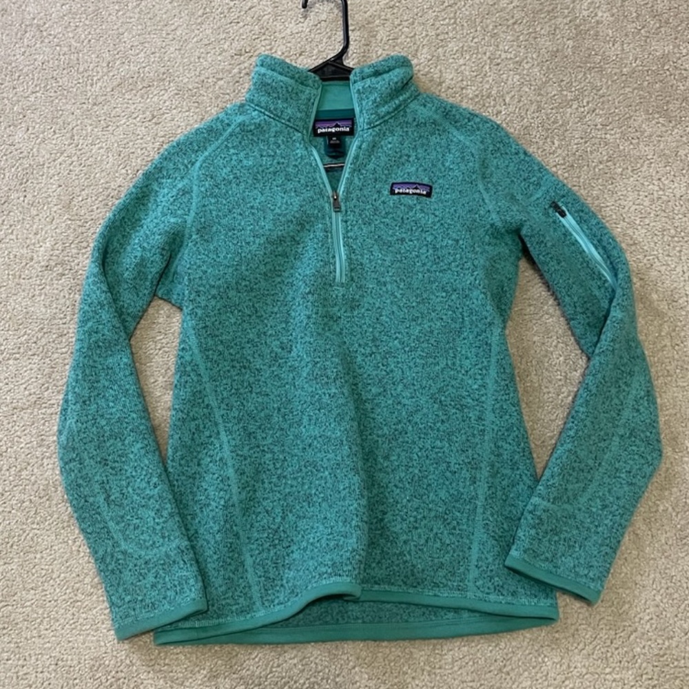 Patagonia Better Sweater 1/4 zip, Aqua Blue